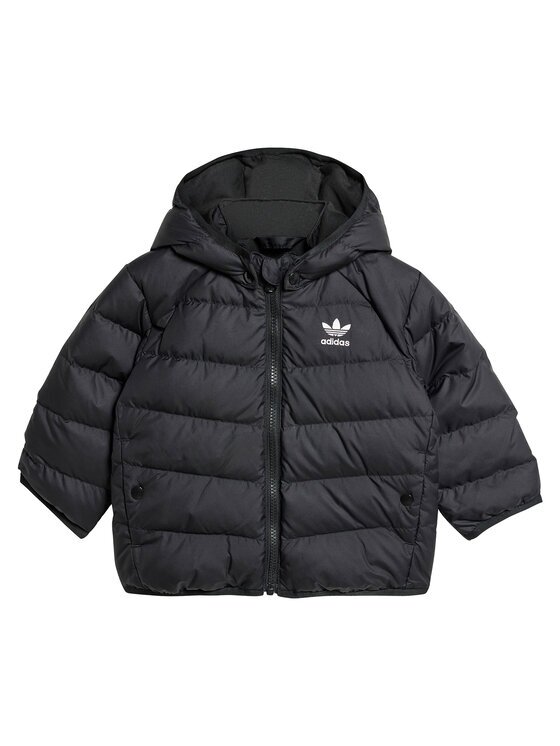 adidas Пухено яке adicolor IX7493 Черен Regular Fit