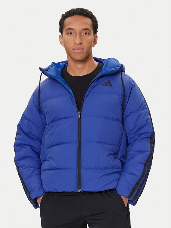 adidas Пухено яке Essentials Climawarm 3-Stripes JW9099 Син Regular Fit