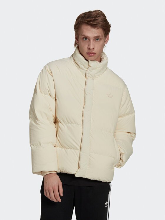 adidas Пухено яке HL9201 Екрю Regular Fit