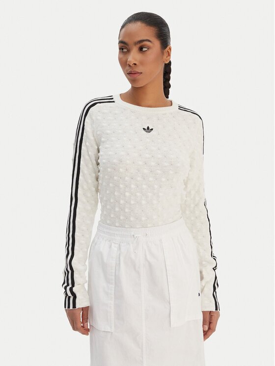 adidas Пуловер Solid Spike KS6461 Екрю Slim Fit