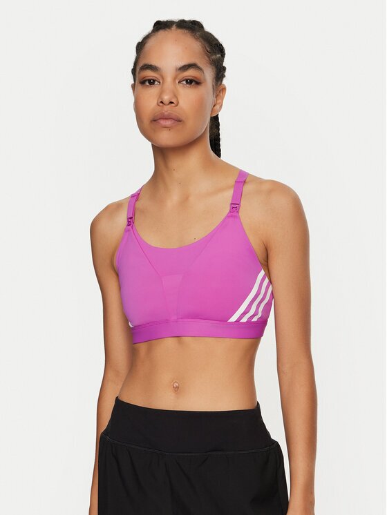 adidas Спортен сутиен Powerimpact Luxe Medium-Support Maternity IZ1871 Розов Slim Fit