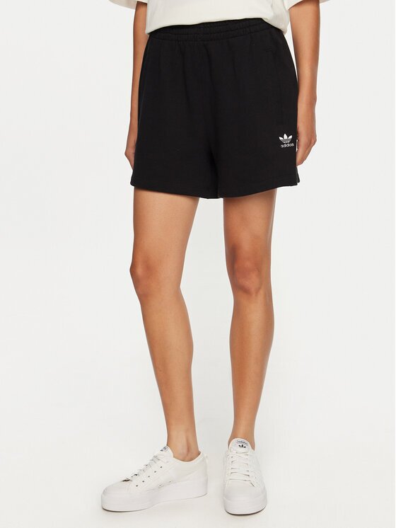 adidas Спортни шорти Essentials French Terry IY7343 Черен Loose Fit