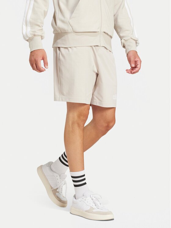 adidas Спортни шорти Essentials Linear JC9346 Бежов Regular Fit
