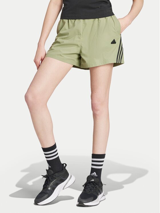 adidas Спортни шорти Future Icons 3-Stripes IW7707 Зелен Loose Fit