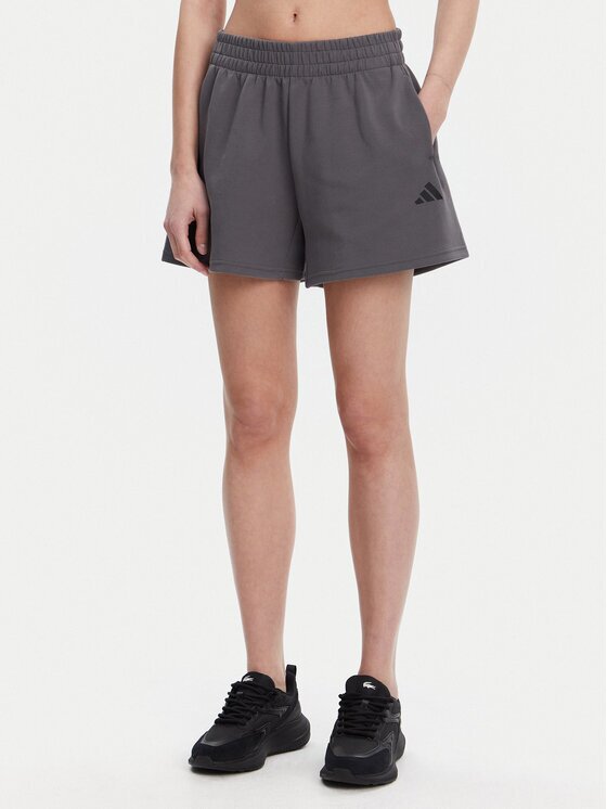 adidas Спортни шорти Future Icons Small Logo JE3998 Сив Loose Fit