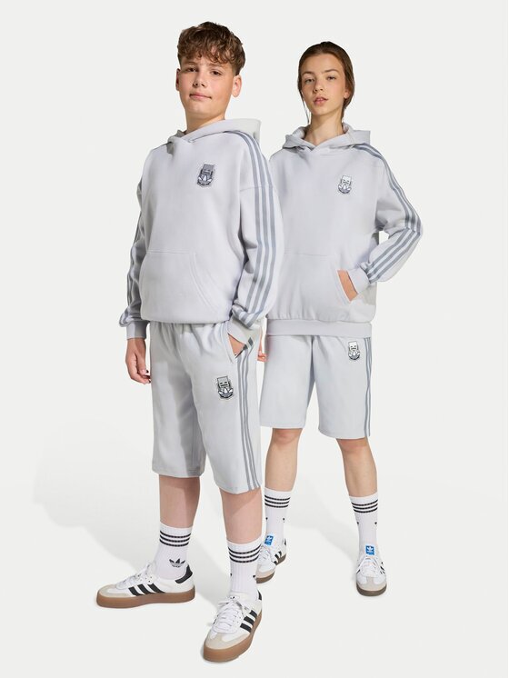adidas Спортни шорти Minecraft JW7733 Сив Loose Fit