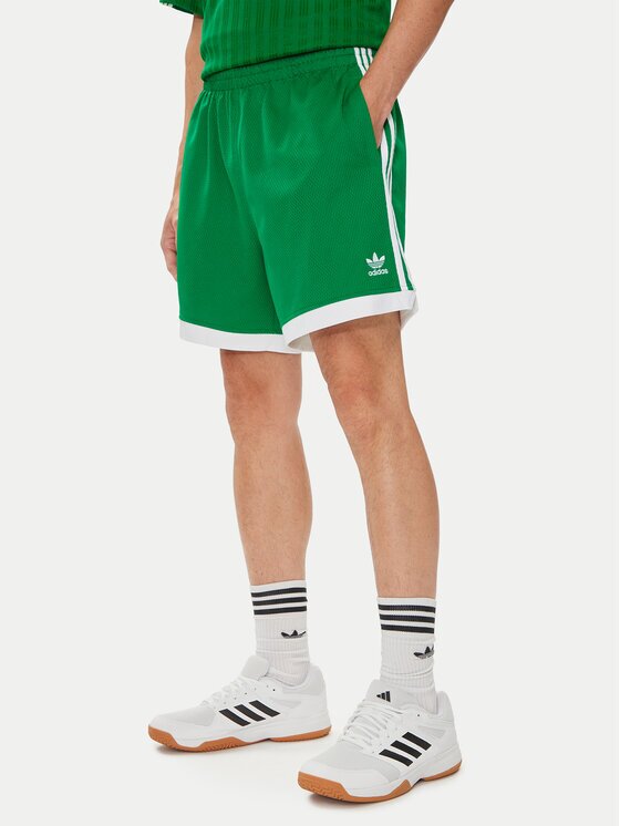 adidas Спортни шорти Mock Eyelet IZ2448 Зелен Regular Fit