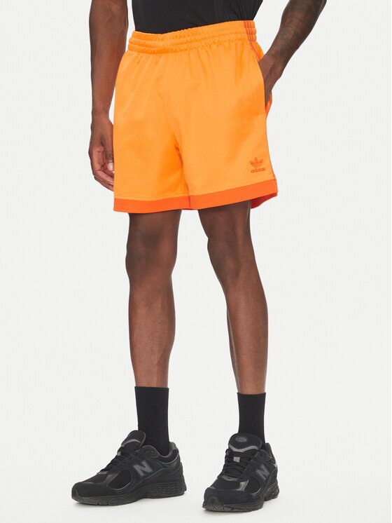 adidas Спортни шорти Mock Eyelet JP1103 Светлооранжев Regular Fit