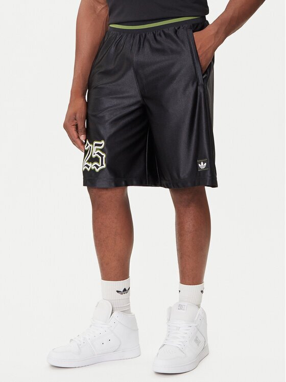 adidas Спортни шорти Number Graphic JY2769 Черен Loose Fit
