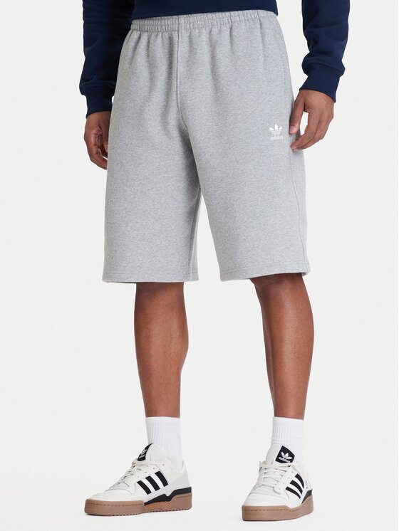 adidas Спортни шорти Trefoil Essentials JV6053 Сив Loose Fit