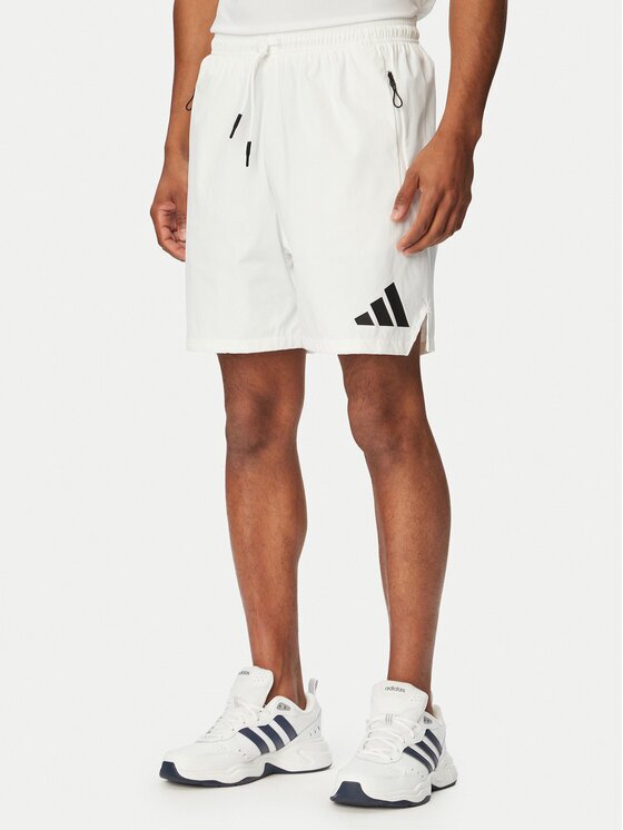 adidas Спортни шорти Z.N.E. KD8489 Бял Regular Fit