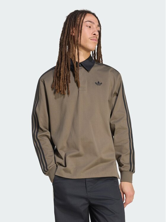 adidas Суитшърт 3-Stripes Rugby Longsleeve Polo KE4112 Regular Fit
