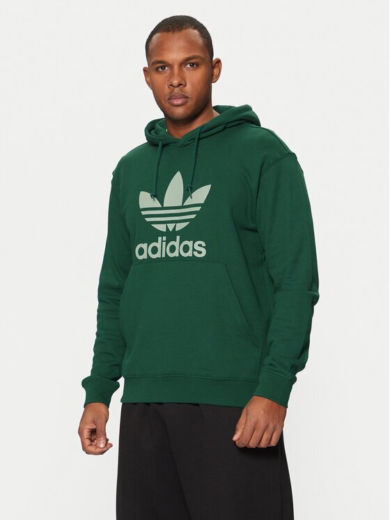 adidas Суитшърт adicolor Classic Trefoil JN7011 Зелен Regular Fit
