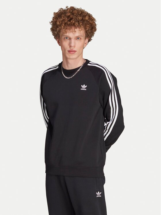 adidas Суитшърт adicolor Classics 3-Stripes IM2087 Черен Regular Fit