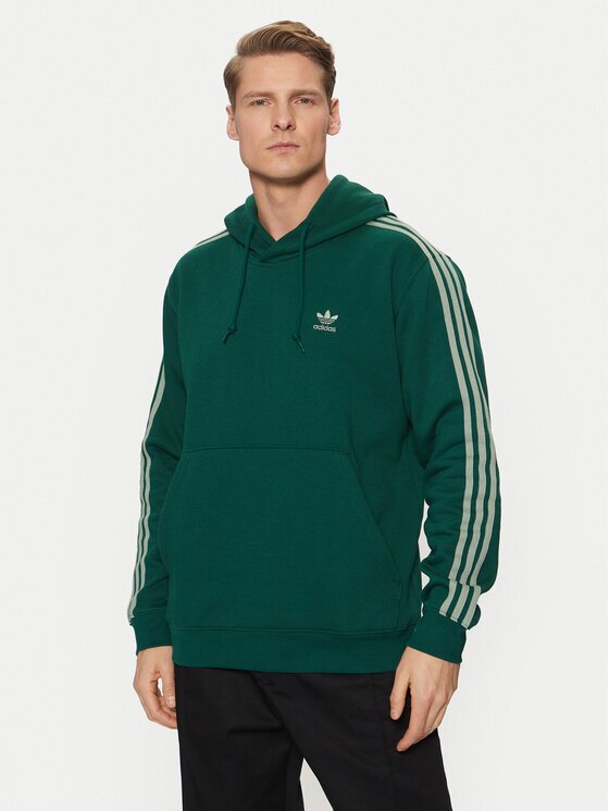 adidas Суитшърт adicolor Classics 3-Stripes JP1001 Зелен Regular Fit
