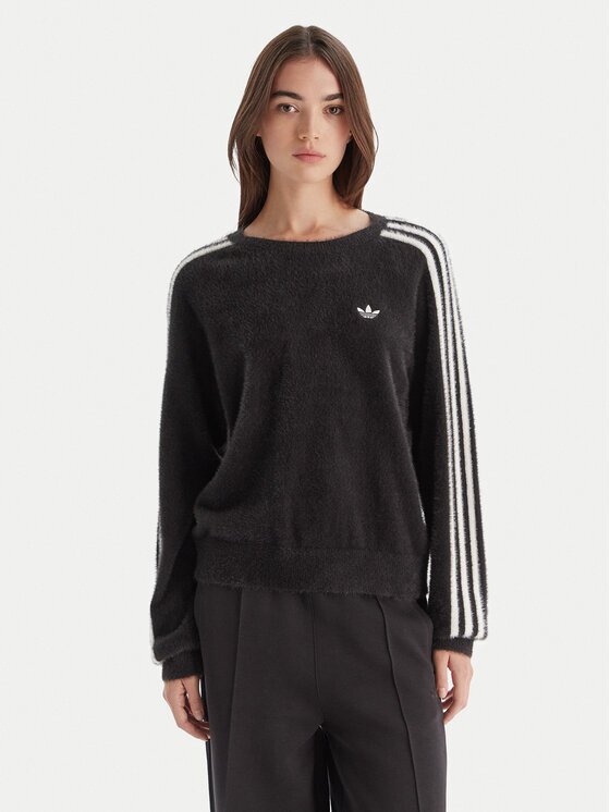 adidas Суитшърт adicolor Holiday JX7813 Черен Loose Fit