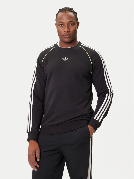 adidas Суитшърт adicolor Piping JW5918 Черен Regular Fit