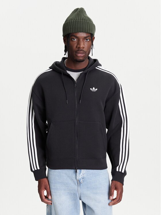 adidas Суитшърт adicolor Spacer JX1507 Черен Loose Fit