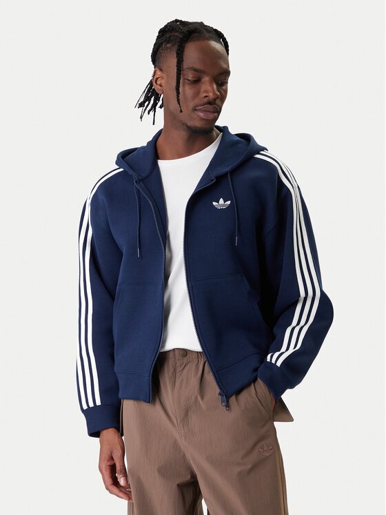 adidas Суитшърт adicolor Spacer KD4086 Тъмносин Loose Fit