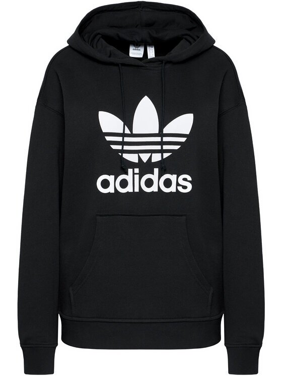 adidas Суитшърт adicolor Trefoil FM3307 Черен Regular Fit