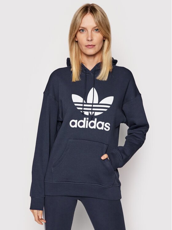 adidas Суитшърт adicolor Trefoil HE6951 Тъмносин Regular Fit