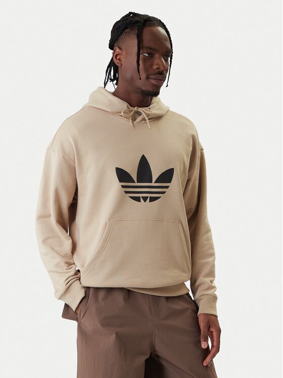 adidas Суитшърт adicolor Trefoil KE0878 Бежов Loose Fit