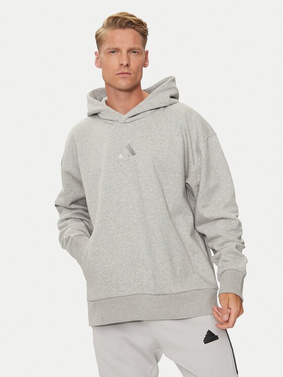 adidas Суитшърт ALL SZN Fleece IY4123 Сив Loose Fit