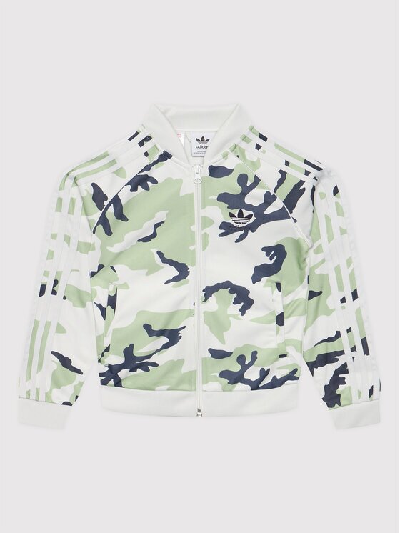 adidas Суитшърт Camo Sst Track HF7448 Зелен Regular Fit