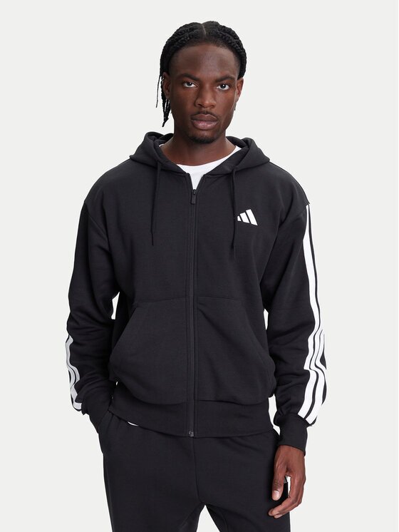 adidas Суитшърт Essentials 3-Stripes JD1870 Черен Regular Fit