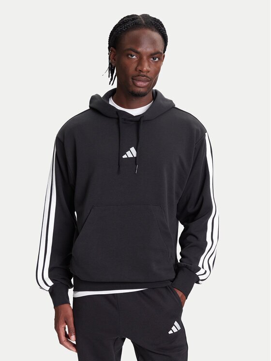 adidas Суитшърт Essentials 3-Stripes JD1874 Черен Regular Fit