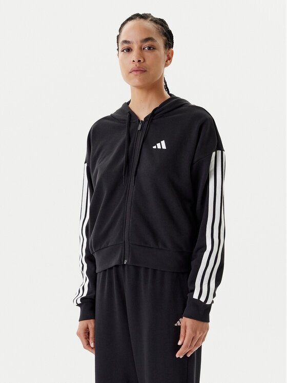 adidas Суитшърт Essentials 3-Stripes JE0052 Черен Regular Fit