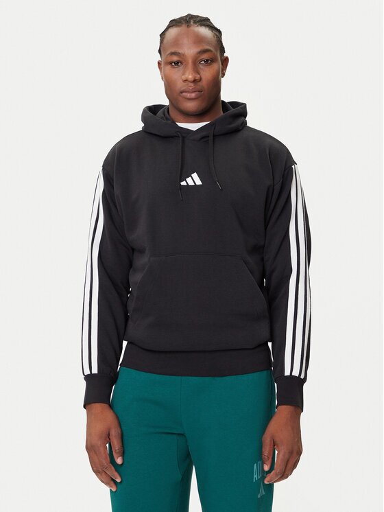 adidas Суитшърт Essentials 3-Stripes JE6297 Черен Regular Fit