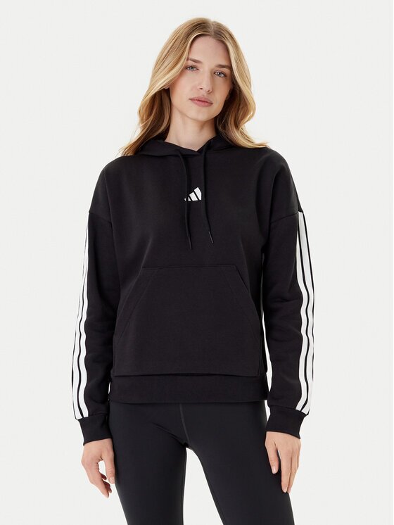 adidas Суитшърт Essentials 3-Stripes JX2538 Черен Regular Fit