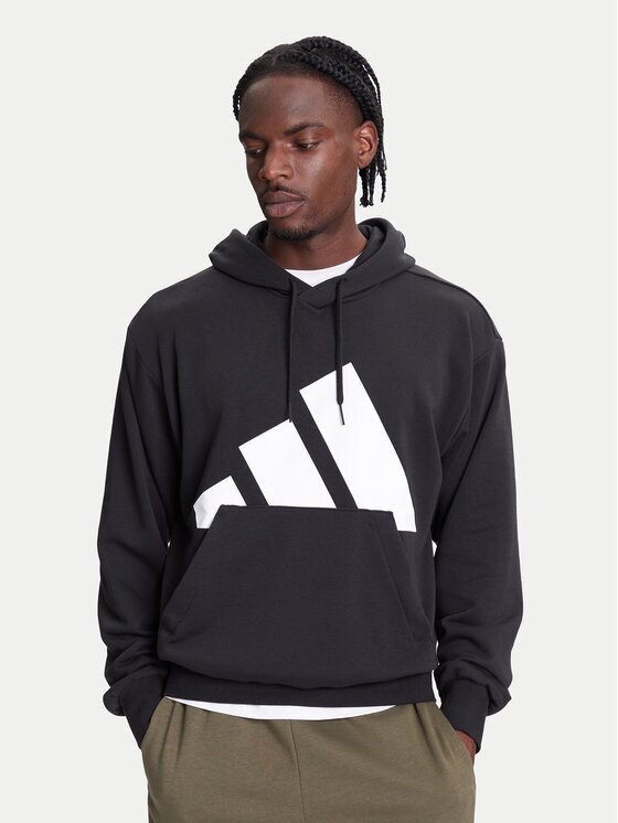 adidas Суитшърт Essentials Big Logo IN6164 Черен Regular Fit