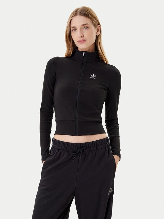 adidas Суитшърт Essentials Ribbed JD5905 Черен Slim Fit