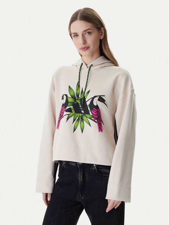 adidas Суитшърт Farm Rio KS8031 Екрю Loose Fit
