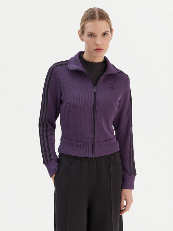 adidas Суитшърт Firebird Adicolor JY2615 Виолетов Regular Fit