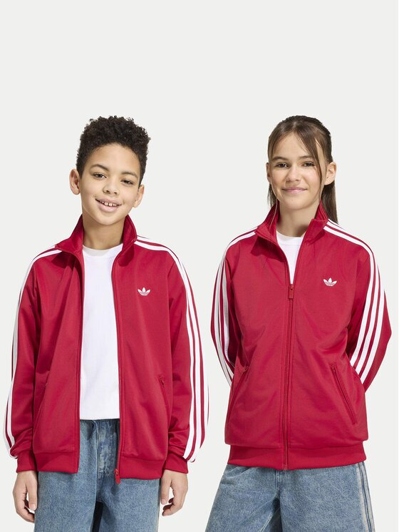 adidas Суитшърт Firebird HZ6647 Червен Loose Fit