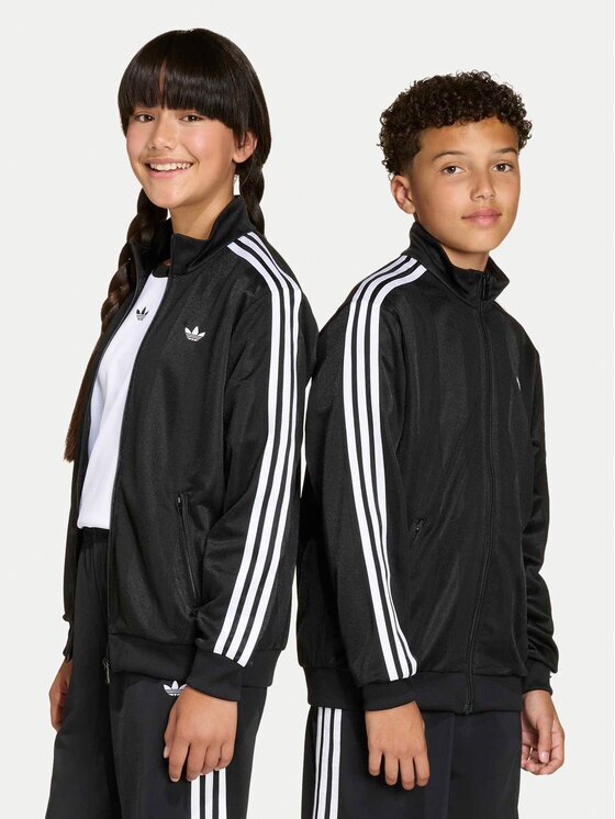 adidas Суитшърт Firebird Jacquard KC6845 Черен Loose Fit