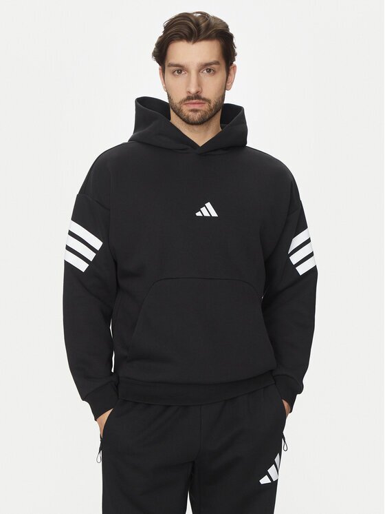 adidas Суитшърт Future Icons 3-Stripes JD4838 Черен Regular Fit