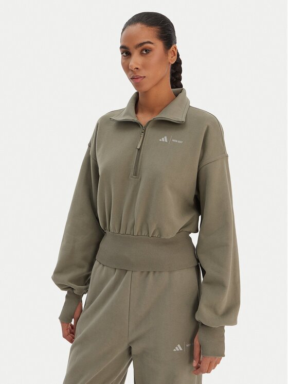 adidas Суитшърт JM1101 Зелен Loose Fit