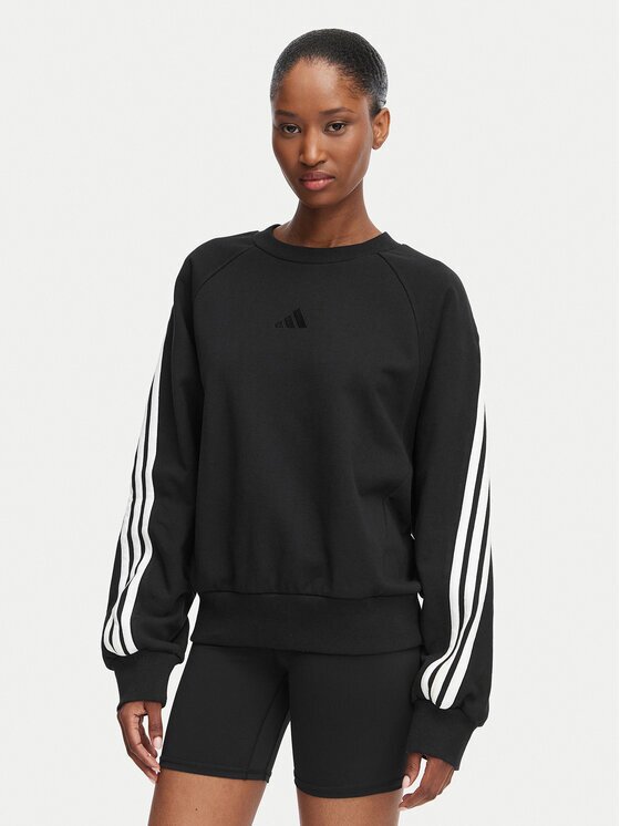adidas Суитшърт Kit 3-Stripes KV9857 Черен Regular Fit