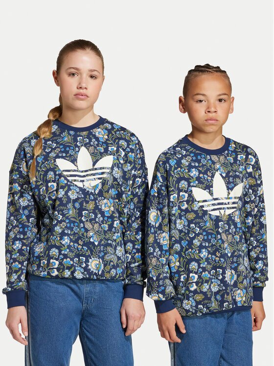 adidas Суитшърт Liberty London JX6316 Тъмносин Loose Fit