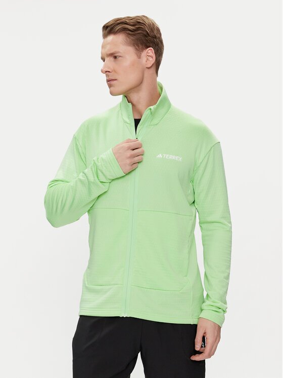 adidas Суитшърт от техническо трико Terrex Multi Light IQ3741 Зелен Slim Fit