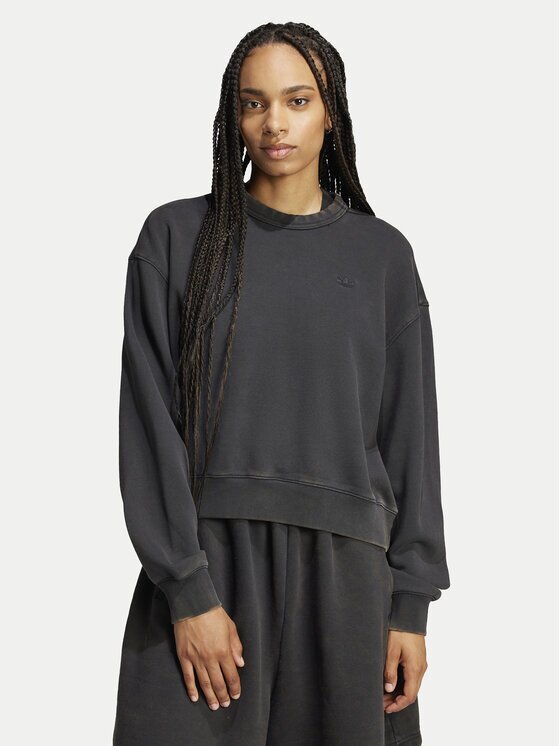 adidas Суитшърт Premium Essentials JP2515 Черен Oversize
