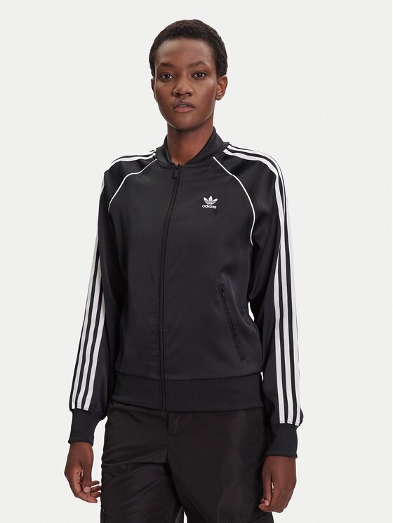 adidas Суитшърт SST adicolor Satin JZ6733 Черен Regular Fit