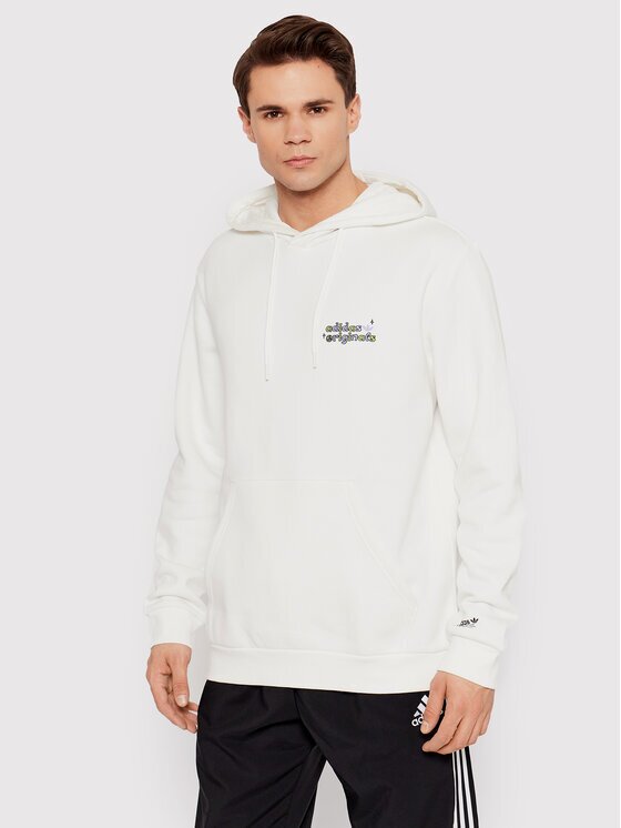 adidas Суитшърт Stoked Alie HC7108 Бял Regular Fit