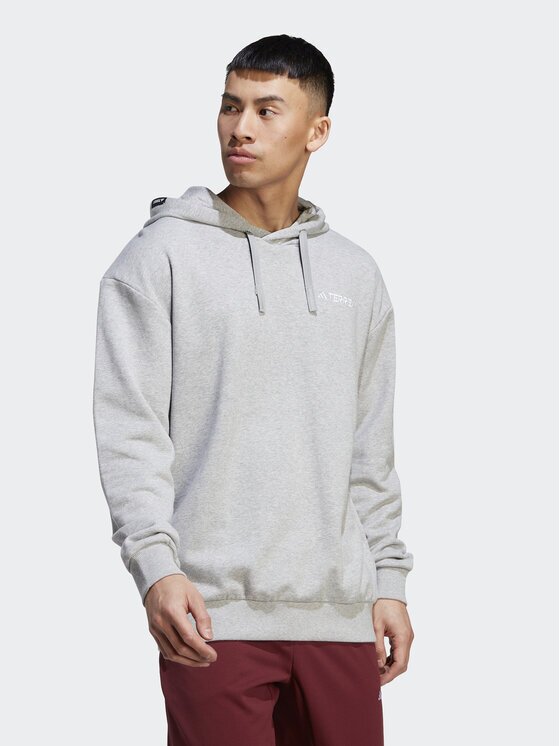 adidas Суитшърт Terrex Logo IB6564 Сив Regular Fit