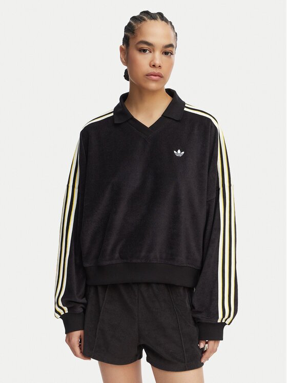 adidas Суитшърт Terry Towel KD1402 Черен Oversize