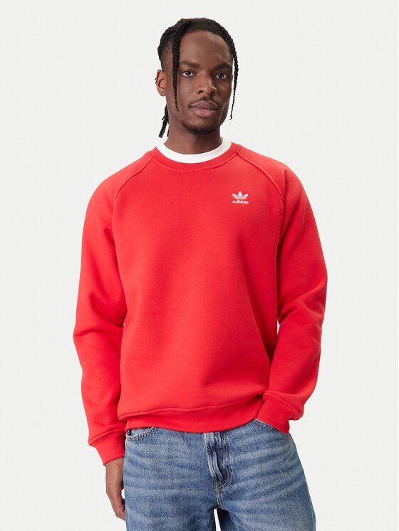 adidas Суитшърт Trefoil Essentials KC8983 Червен Regular Fit